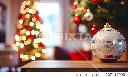 Christmas home decor, country cottage style house decoration for an English countryside home interior design, winter holiday celebration and festive atmosphere, Merry Christmas and Happy Holidays 107134098