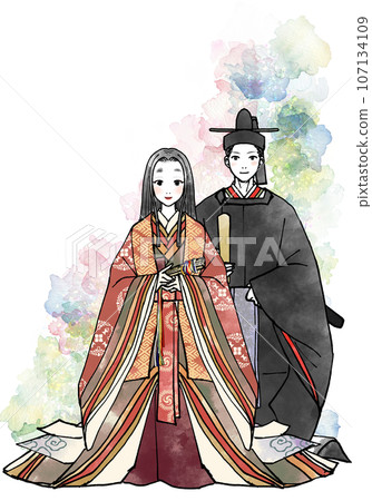 Noble men and women of the Heian period 107134109