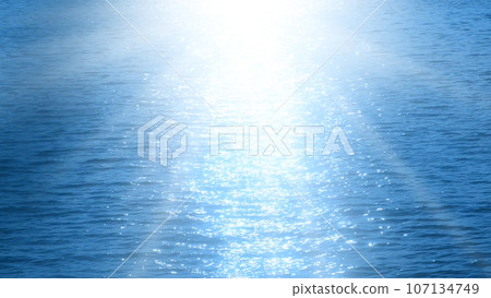 Sea surface and light rays glitter 16:9 107134749