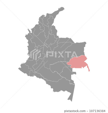 Guainia department map, administrative division... Stock Illustration