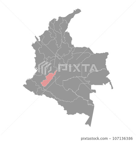 Huila department map, administrative division of Colombia. 107136386