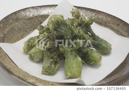 Tempura of cod sprouts 107136495