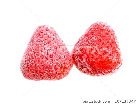 冷凍草莓、冷凍草莓2個、冷凍草莓、冷凍草莓、冷凍水果、冷凍蔬菜 107137347