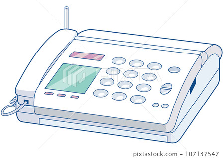 附傳真功能的電話插圖[白色、銀色、辦公室、家用、聽筒、多功能設備、固定電話、無線] 107137547