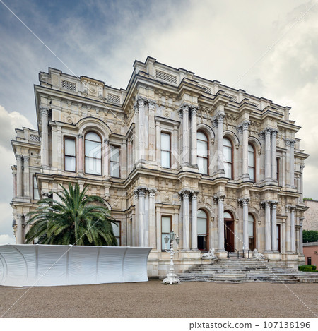 1865 Ottoman era Beylerbeyi Palace, located at the Asian shore of Bosphorus strait, Istanbul, Turkey 1865 Ottoman era Beylerbeyi Palace, located at the Asian shore of Bosphorus strait, Istanbul, Turkey 107138196