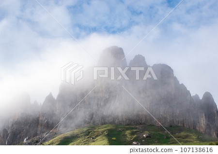 The rock of the Bolshoy Thach mountain range in the Republic of Adygea. The rock of the Bolshoy Thach mountain range in the Republic of Adygea. 107138616