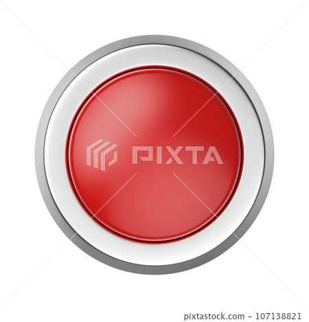 Round red emergency button 107138821