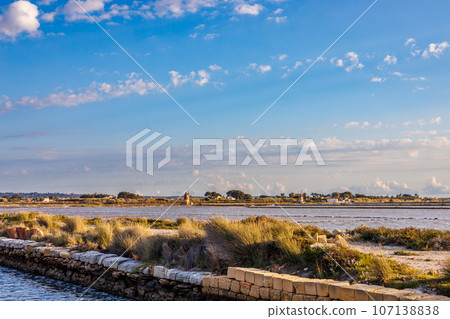 Saline Della Laguna near Marsala, Sicily 107138838