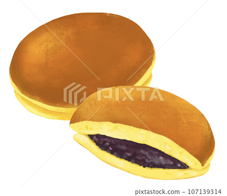 日本甜點銅鑼燒銅鑼燒的插圖 107139314
