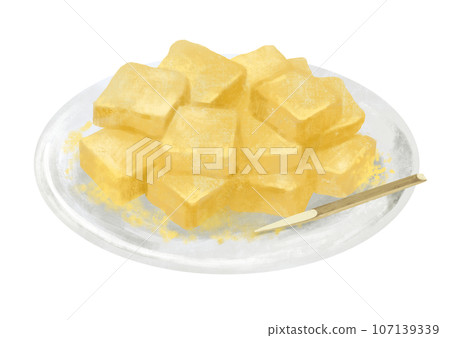 Illustration of Japanese sweets Warabimochi Warabimochi Illustration of Japanese sweets Warabimochi Warabimochi 107139339