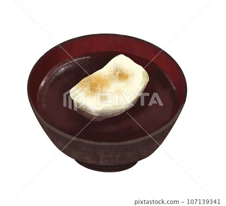 日式甜點 Zenzai Oshiruko 的插圖 107139341