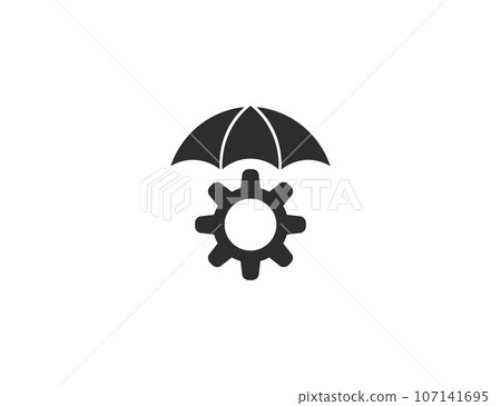 Risk management, warning icon. Vector illustration. 107141695