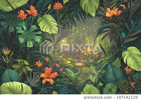 a captivating and magical floral illustration a captivating and magical floral illustration 107142129