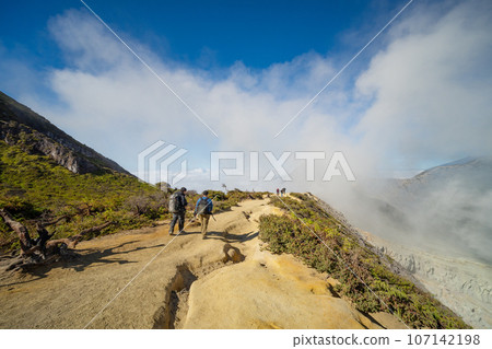Beautiful nature Landscape mountain and fog at Kawah Ijen volcano,East Java, Indonesia Beautiful nature Landscape mountain and fog at Kawah Ijen volcano,East Java, Indonesia 107142198