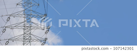A high-voltage line pole and a place for your own composition of energy information. A high-voltage line pole and a place for your own composition of energy information. 107142301