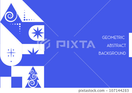 Geometric shapes winter abstract background. 107144283