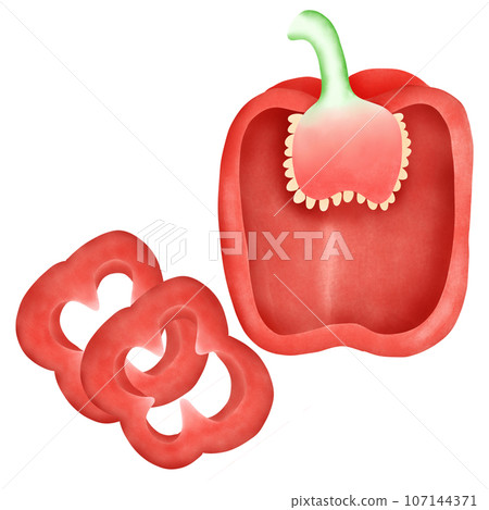red bell pepper red bell pepper 107144371