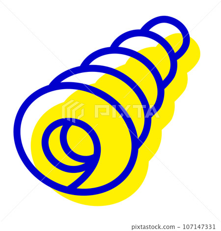 Two-color style icon representing bread, chocolate coronet Two-color style icon representing bread, chocolate coronet 107147331