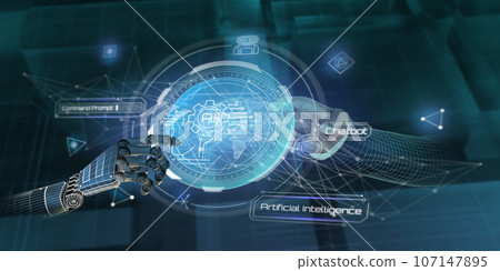 Infographics about AI and Chat bot usage. Infographics about AI and Chat bot usage. 107147895