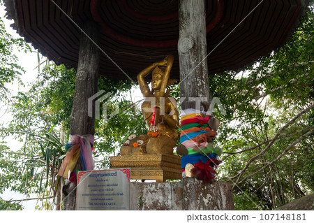 earth mother statue Phra Mae Thorani in buddhism near big buddha in phuket island in thailand earth mother statue Phra Mae Thorani in buddhism near big buddha in phuket island in thailand 107148181