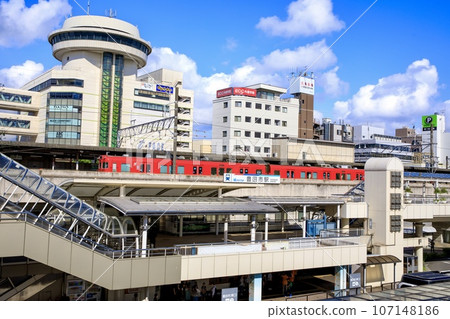 Meitetsu train parked at Toyota City, Toyota City Station 107148186