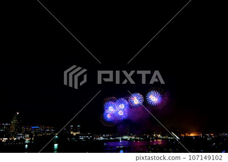 煙花橫濱/神奈川縣報紙菸花匯演2014年橫濱大學橋（山下公園）2014年8月5日 107149102