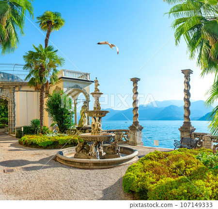 Fountain at Villa Monastero 107149333