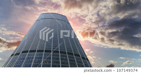 Skyscrapers La Defense (against the background of a sky at sunset), commercial and business center of Paris, France Skyscrapers La Defense (against the background of a sky at sunset), commercial and business center of Paris, France 107149374