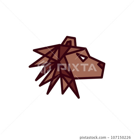 Bear head geometric abstract creative design Bear head geometric abstract creative design 107150226