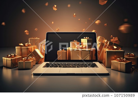 Online sales and shopping concept. 107150989