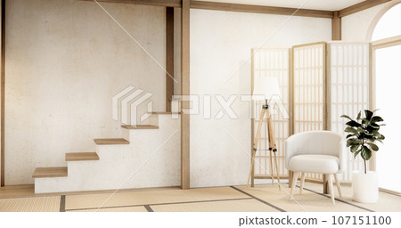 Muji chair furniture and japan room interior design minimal.3D rendering Muji chair furniture and japan room interior design minimal.3D rendering 107151100