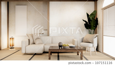 Sofa furniture and modern room interior design minimal.3D rendering 107151116