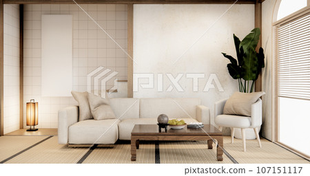 Sofa furniture and modern room interior design minimal.3D rendering 107151117