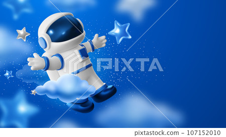 Astronaut Space Suit Clouds Sky 107152010