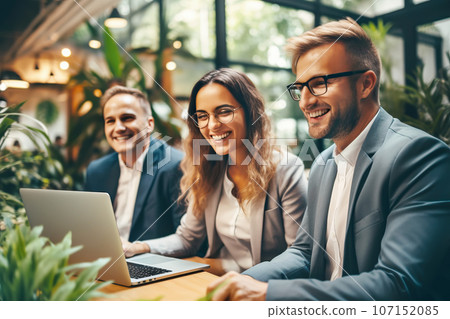Group of success business people working at the office with colleagues. Full concentration at work. Group of success business people working at the office with colleagues. Full concentration at work. 107152085