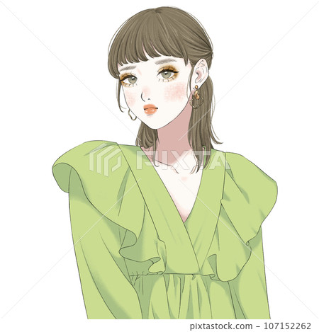A woman with a nuanced expression 107152262