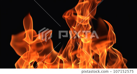 Flames lick the void, painting fervent patterns. 107152575