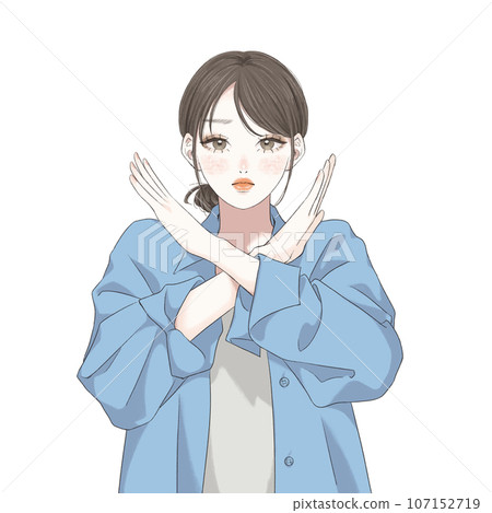 A woman making a pair by hand 107152719