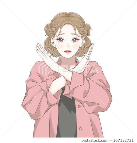 A woman making a pair by hand 107152721