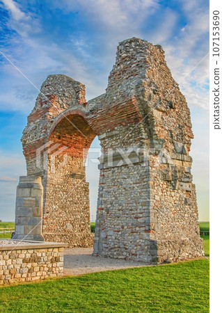 Old Roman City Gate (Heidentor) at Carnuntum in Austria Old Roman City Gate (Heidentor) at Carnuntum in Austria 107153690