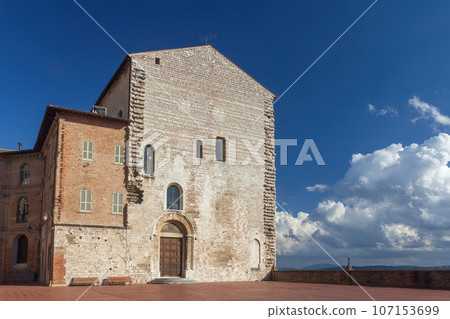 The Main Square and the City Hall in Gubbio. Italy. The Main Square and the City Hall in Gubbio. Italy. 107153699