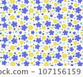 Scandinavian style small floral background (blue) 107156159