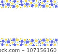 Scandinavian style small floral obi frame illustration design (blue) 107156160