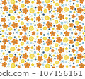 Scandinavian style small floral background (orange) 107156161