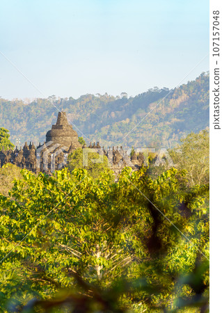 從達吉山（印尼爪哇島）看到的婆羅浮屠寺 107157048