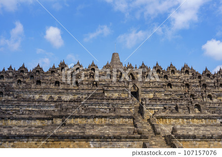 East facade of Borobudur Temple (Java, Indonesia) 107157076