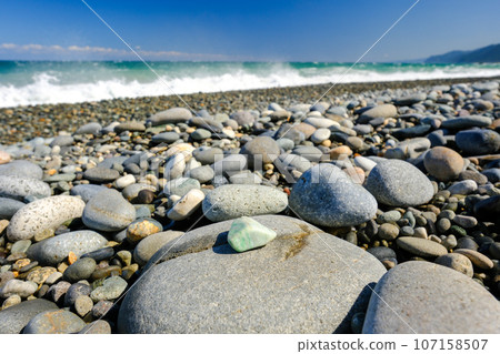 Jade coast and jade stones 107158507