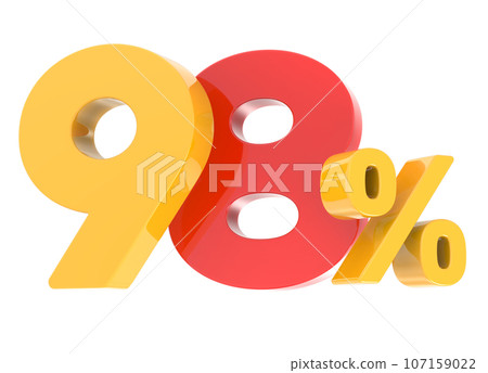 3d rendering gold metal number 3d rendering gold metal number 107159022