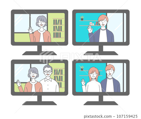 4 位不同年齡和性別的人的插圖 4 位不同年齡和性別的人的插圖 107159425