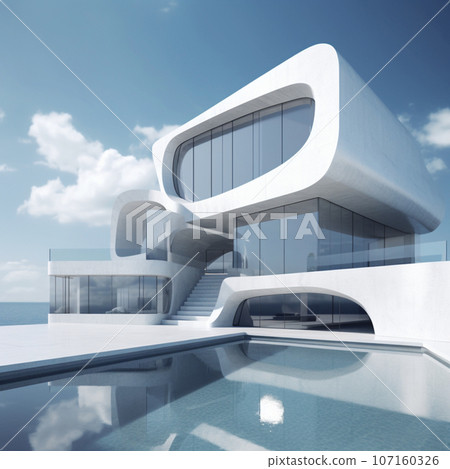 Generative Ai Illustration. Architecture. High quality photo 107160326